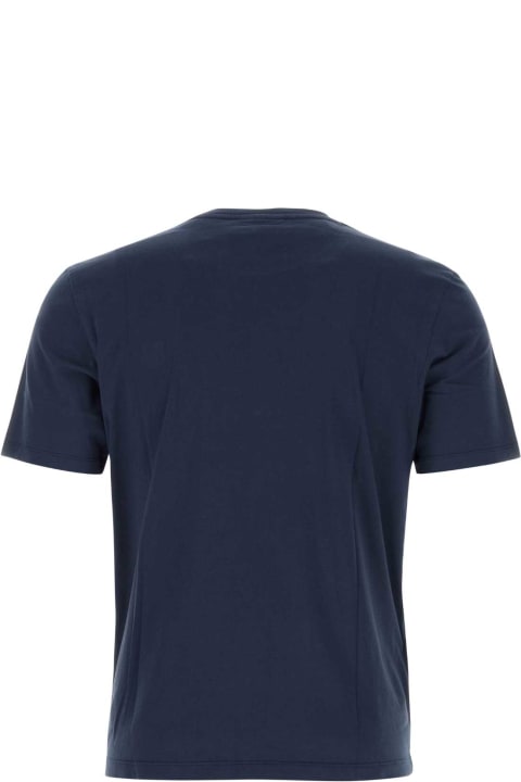 Maison Kitsuné for Men Maison Kitsuné Navy Blue Cotton T-shirt