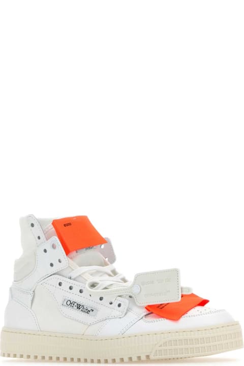 メンズ Off-Whiteのシューズ Off-White White Leather And Canvas 3.0 Off Court Sneakers