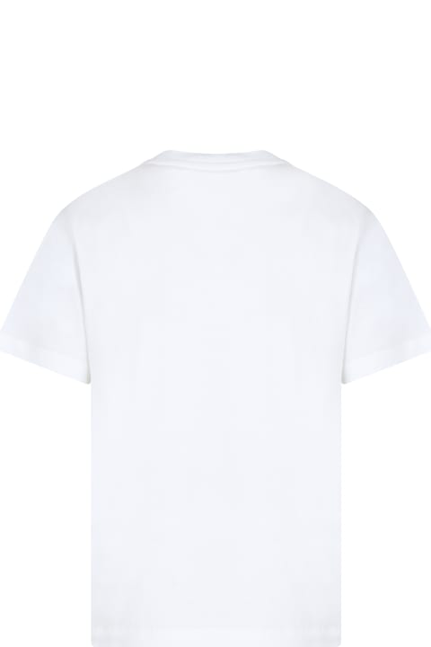 Fashion for Girls Balmain White T-shirt For Kids With Logo