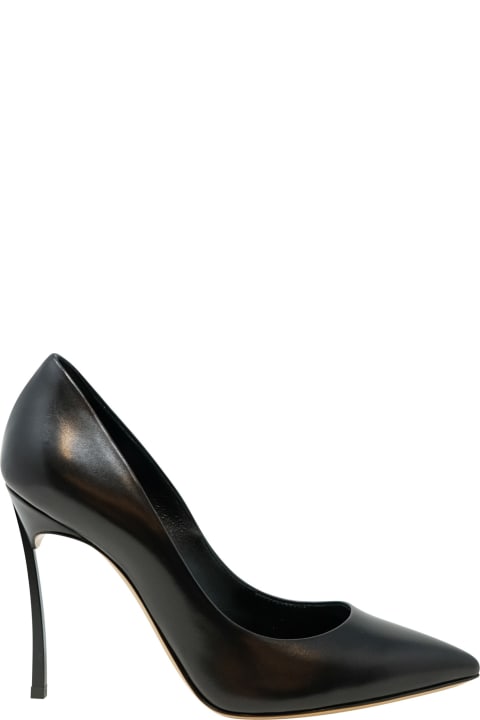 Casadei High-Heeled Shoes for Women Casadei Casadei Black Leather Minorca Pumps