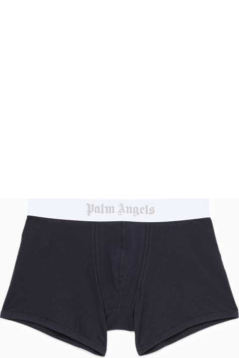 Underwear for Men Palm Angels Navy Cotton Boxer Shorts