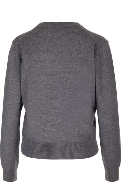 Fashion for Women Ami Alexandre Mattiussi Ash Gray Wool Sweater