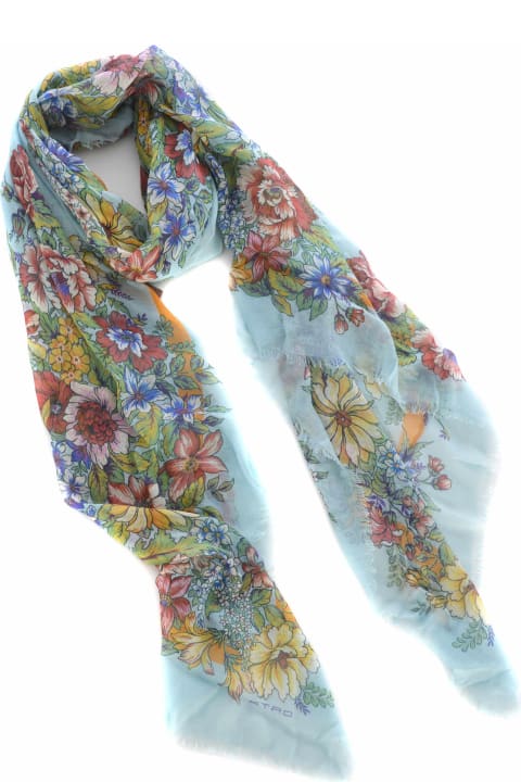 Fashion for Women Etro Scarf Etro "bouquet" Made Of Silk Blend