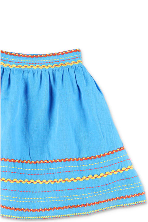 Homeware Stella McCartney Kids Stella Mccartney Kids Embroidered Linen-cotton Skirt