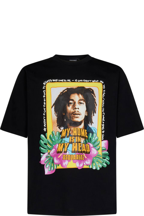Dsquared2 Topwear for Men Dsquared2 Bob Marley Skater T-shirt