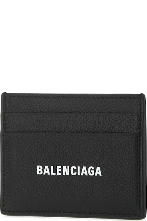 Homeware Balenciaga Black Leather Card Holder