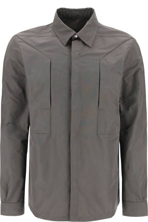 Rick Owens Coats & Jackets for Men Rick Owens Faille Overshirt With Fog Pockets