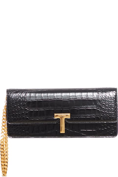 Tom Ford for Women Tom Ford Logo Plaque Evening Clutch Bag