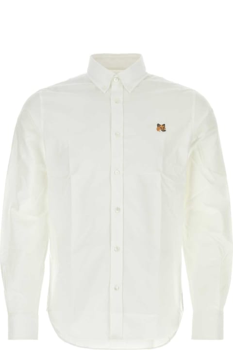 Maison Kitsuné Shirts for Men Maison Kitsuné White Poplin Shirt