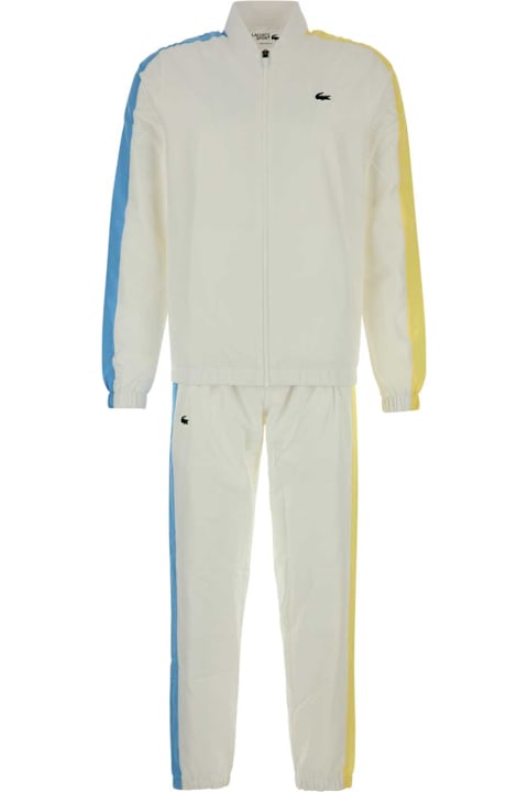 Fleeces & Tracksuits for Men Lacoste White Polyester Tracksuit