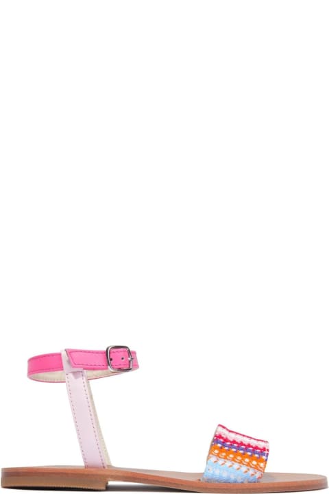 Fashion for Baby Girls Missoni Kids Multicolour Leather And Fabric Sandals