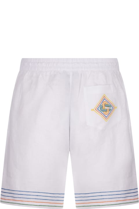 Casablanca Pants for Men Casablanca Le Fil De La Musique Linen Shorts