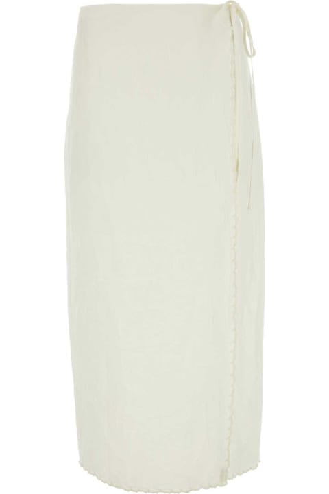 Prada Clothing for Women Prada Ivory Linen Skirt