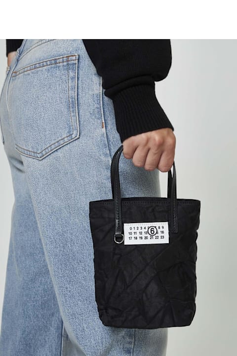 MM6 Maison Margiela Numeric Nylon And Leather Mini Tote Bag