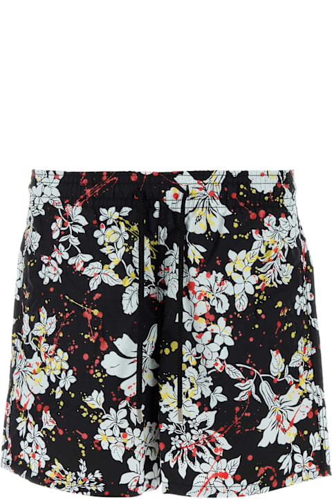 أدوات منزلية Palm Angels Printed Nylon Palm Angels X Vilebrequin Swimming Shorts