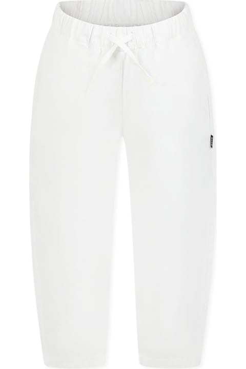 أدوات منزلية MSGM Ivory Trousers For Boy With Logo