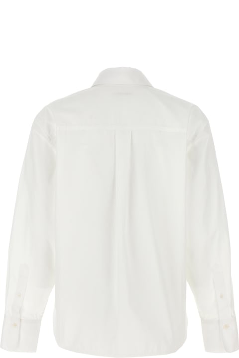 Victoria Beckham Topwear for Women Victoria Beckham Cropped Shirt With Logo Embroidery