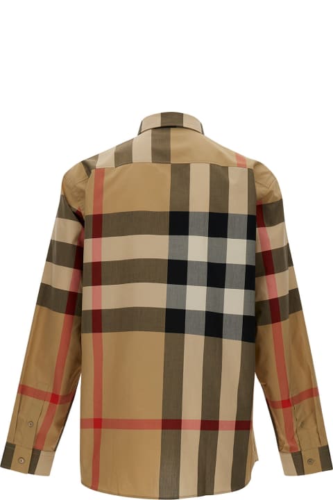 Fashion for Men Burberry 'summerton' Beige Shirt With Vintage Check Print In Cotton Man