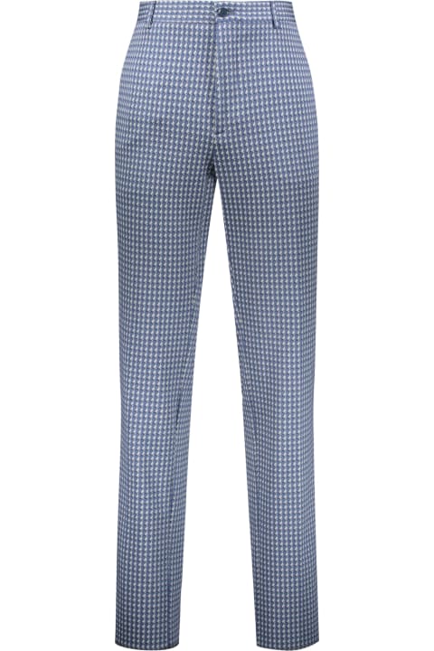 Etro Pants for Men Etro Jacquard Motif Trousers