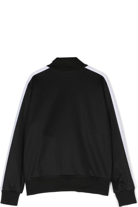 ボーイズ Palm Angelsのニットウェア＆スウェットシャツ Palm Angels Black Track Jacket With Zip And Logo