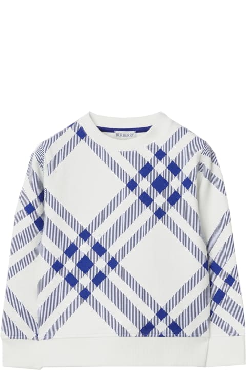 Sweaters & Sweatshirts for Girls Burberry Checked Cotton Sweatshirt