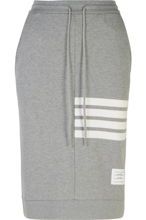ウィメンズ Thom Browneのスカート Thom Browne '4-bar' Grey Cotton Skirt