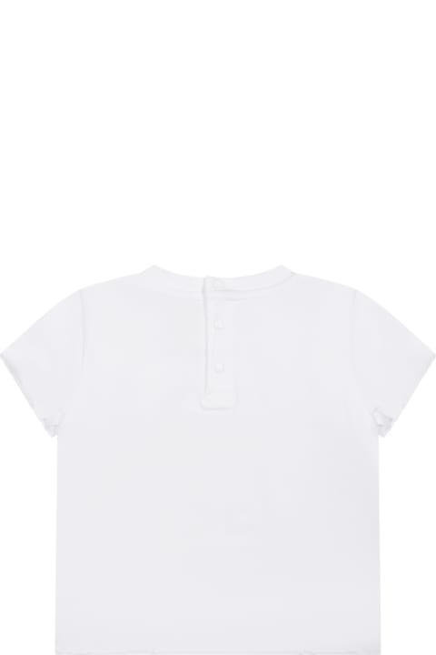 Givenchy Kids Givenchy White T-shirt For Baby Girl With Logo
