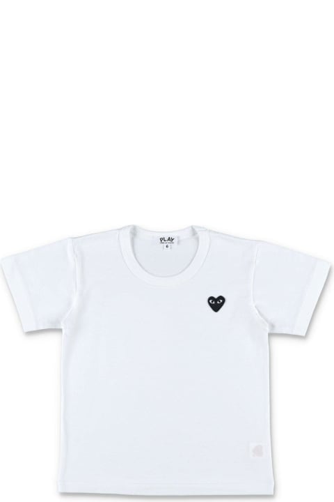 Comme des Garçons Play Topwear for Girls Comme des Garçons Play Heart Patch T-shirt