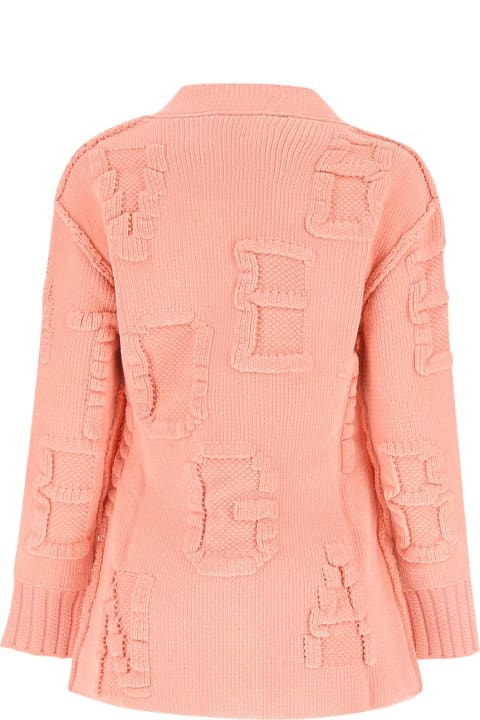 Bottega Veneta Sweaters for Women Bottega Veneta Pink Chenille Cardigan