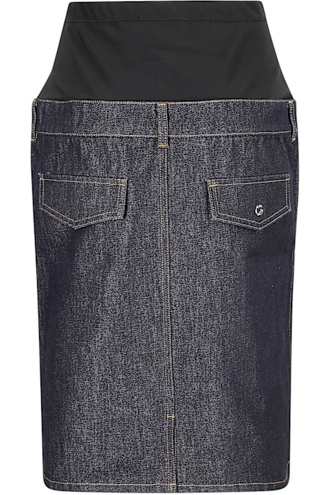 Coperni Skirts for Women Coperni Hybrid Midi Denim Skirt