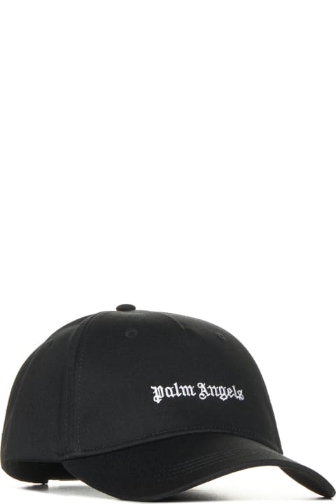 Palm Angels Hats for Men Palm Angels Logo Embroidered Baseball Cap