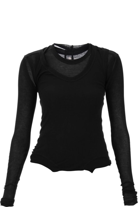 Sweaters for Women Rick Owens 'banana' Convertible Layered Top