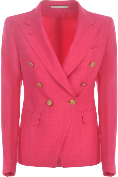 Tagliatore Coats & Jackets for Women Tagliatore Fuchsia Double-breasted Blazer