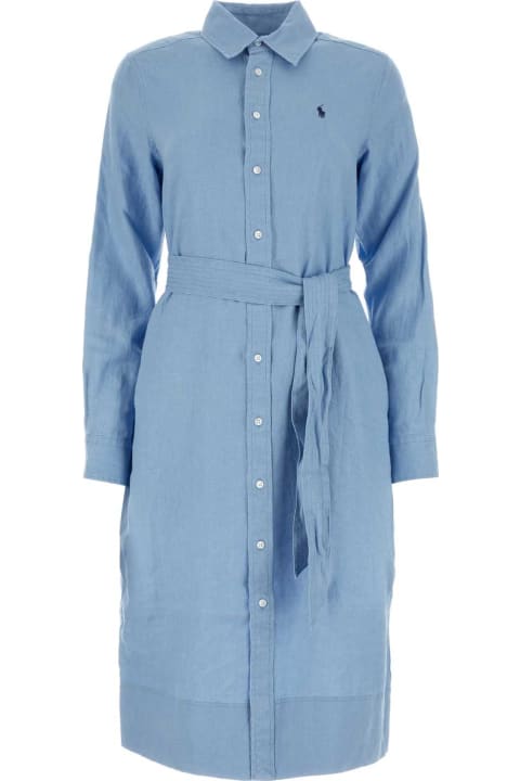 Polo Ralph Lauren for Women Polo Ralph Lauren Light Blue Linen Shirt Dress