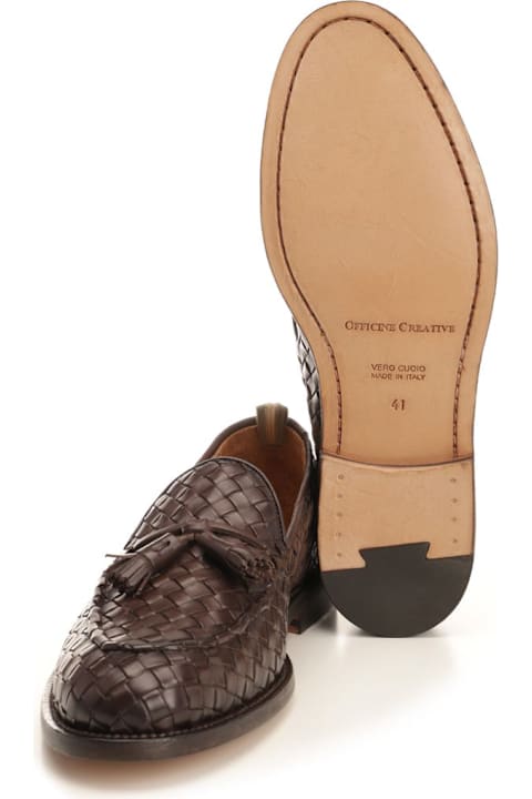 Officine Creative Loafers & Boat Shoes for Men Officine Creative Woven Leather Moccasin