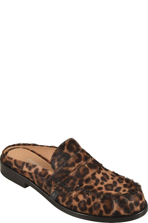 Premiata Flat Shoes for Women Premiata Fringe Leopard Print Mules