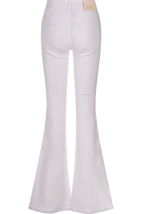 Jeans for Women Alexander McQueen Flared Jeans In White Denim