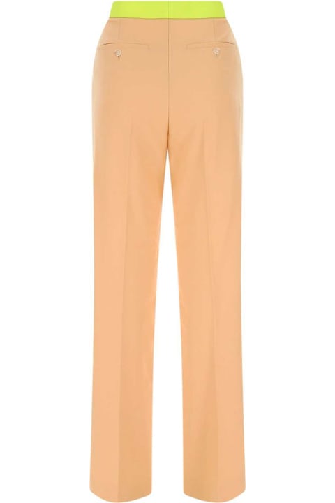 Off-White Pants & Shorts for Women Off-White Camel Stretch Polyester And Wool Wide-leg Pant