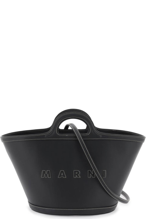 Marni Totes for Women Marni Black Leather Small Tropicalia Bag