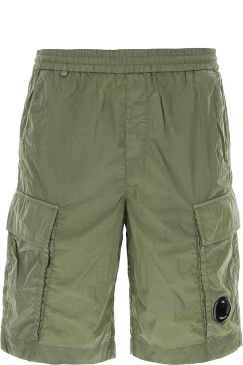 C.P. Company Pants for Men C.P. Company Sage Green Nylon Bermuda Shorts