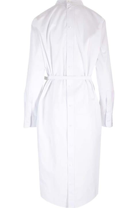 Fendi Dresses for Women Fendi White Cotton Polystyrene Midi Dress