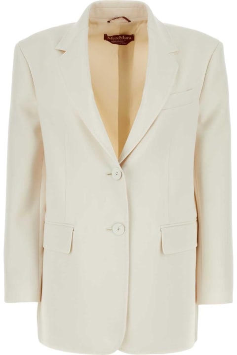 Max Mara Studio Coats & Jackets for Women Max Mara Studio Ivory Triacetate Blend Bonito Blazer