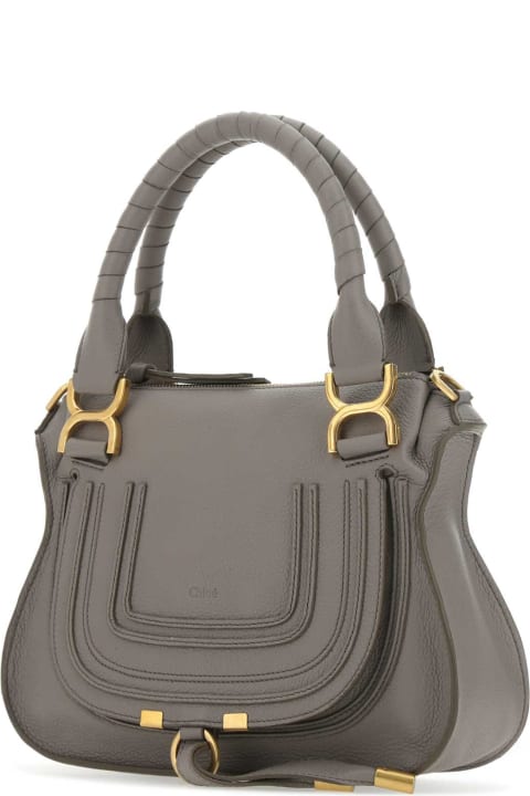 Chloé Bags for Women Chloé Grey Leather Small Marcie Handbag