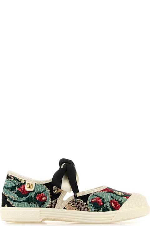 خصم على السيدات Valentino Garavani Embroidered Canvas Bay By Bay Slip Ons
