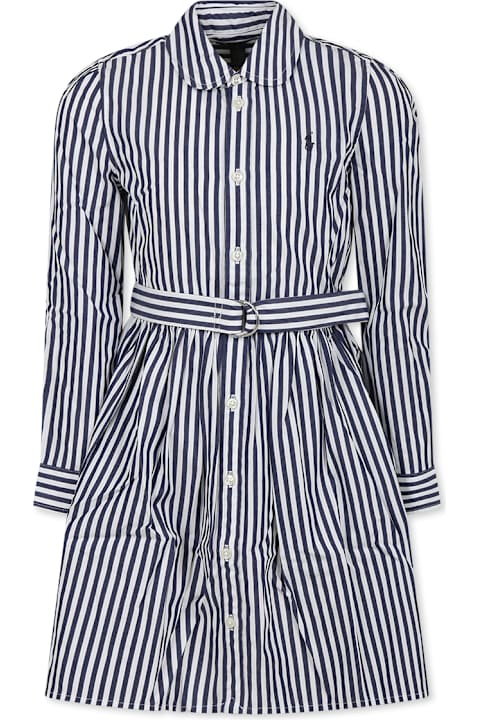 Fashion for Girls Ralph Lauren Blue Dress For Girl With Horse