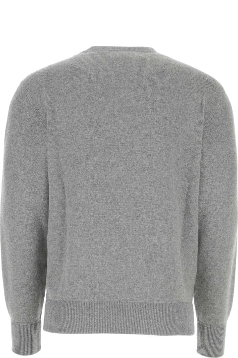 Clothing Sale for Men Prada Melange Grey Stretch Cashmere Blend Sweater