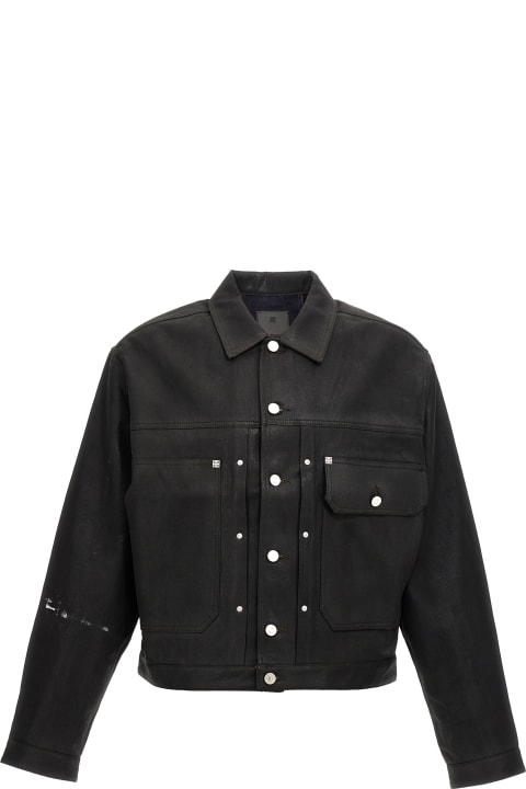 Givenchy Coats & Jackets for Men Givenchy Coated Denim Jacket