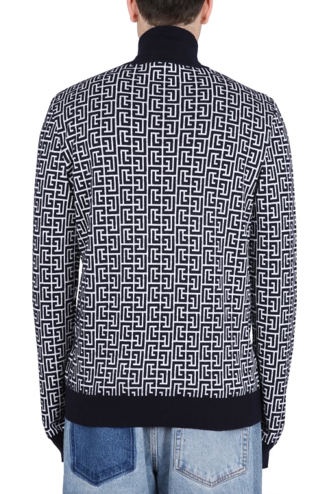 Balmain Clothing for Men Balmain Two-tone Wool Blend Sweater