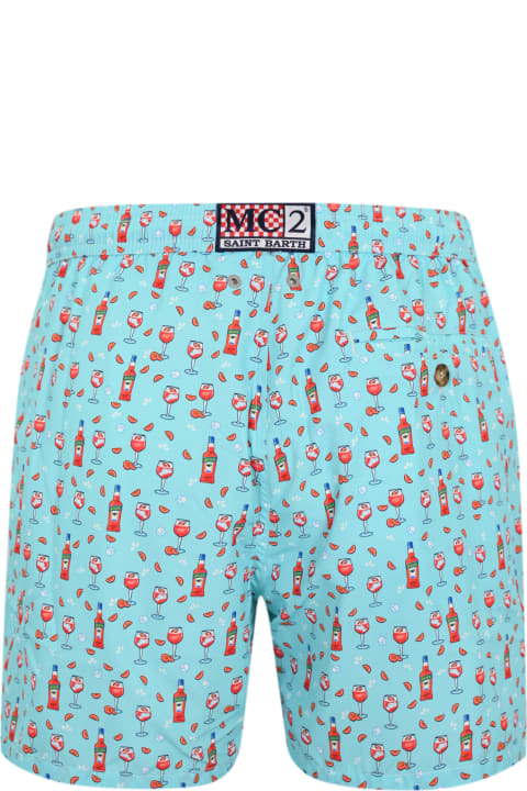 Fashion for Men MC2 Saint Barth Lighting Micro Swimsuit With Aperol Spritz Print