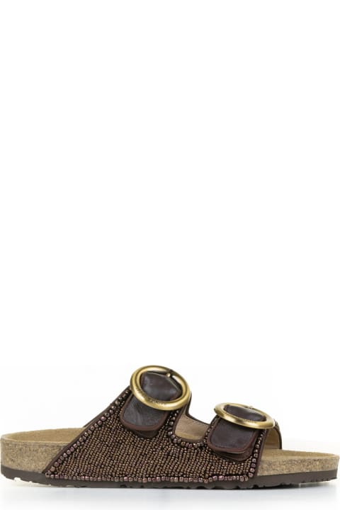 Malìparmi Sandals for Women Malìparmi Slipper With Double Band In Bead Embroidery